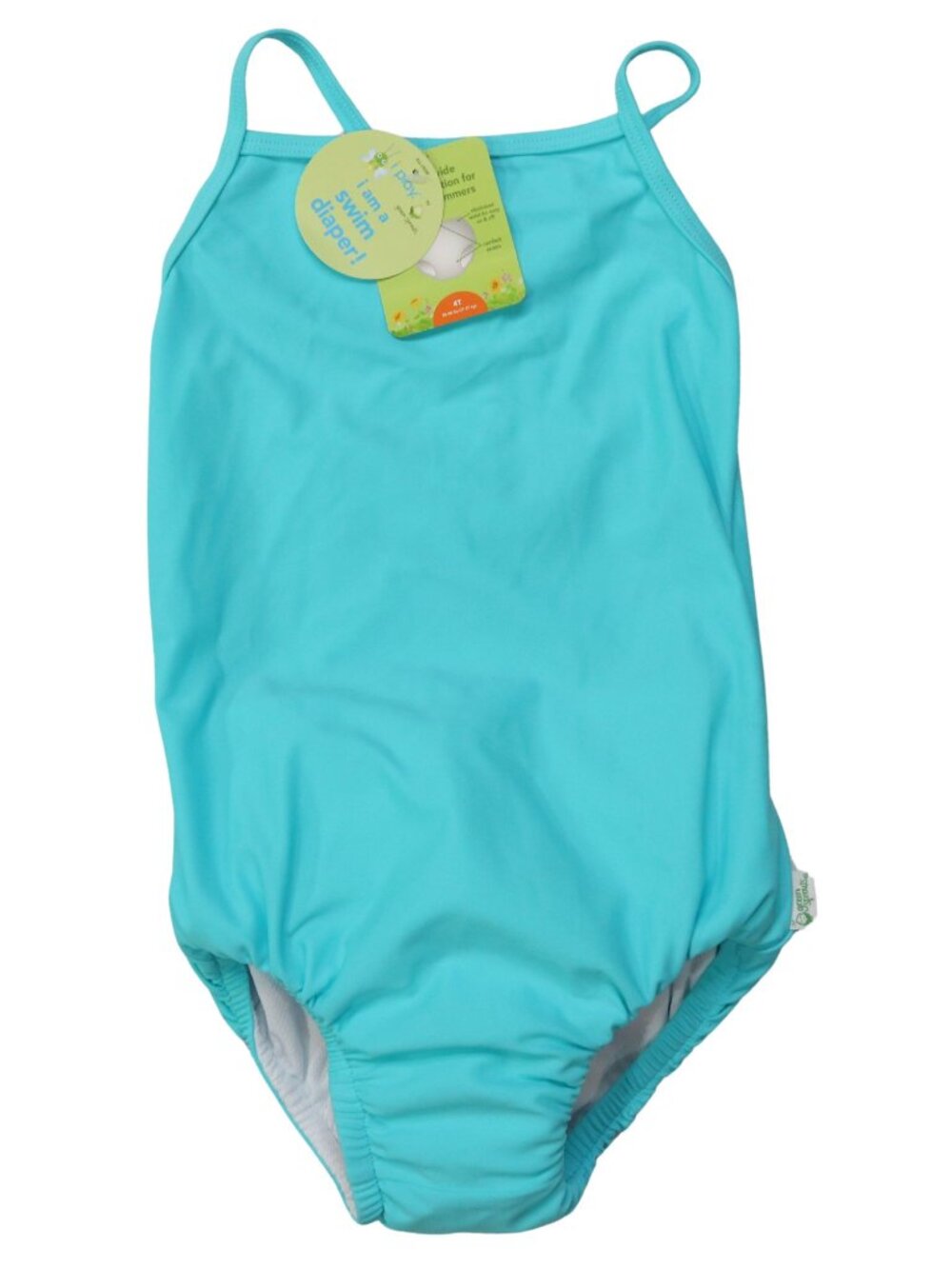 Green Sprouts Swimsuit with Built-In Swim Diaper Blue SIZE 4T (38-46 lbs)